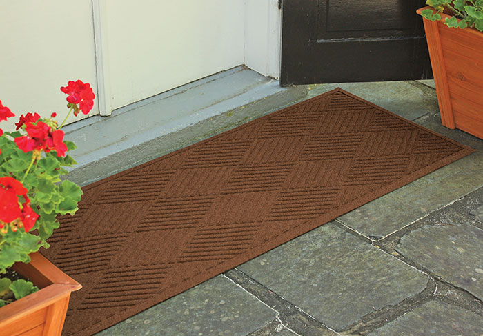 A mat outdoors.